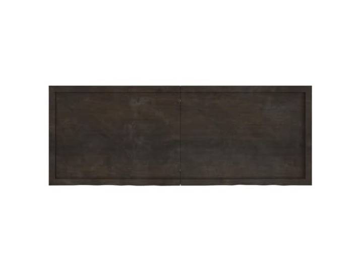 GKHPYURE Tischplatte braun 160 x 60 x (2-4) cm Eiche massiv behandelt Massives Eichenholz, dunkle Oberfläche, lebendige Kante, faltbares Design, für den privaten und gewerblichen Gebrauch