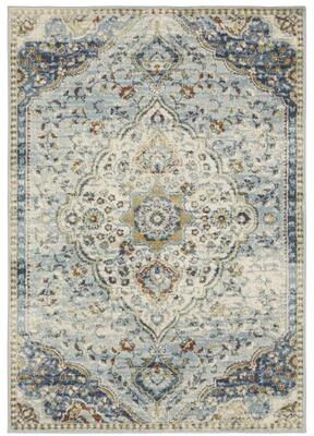 Style Haven Bassel Vintage Medallion Blue/ Multi Indoor Area Rug