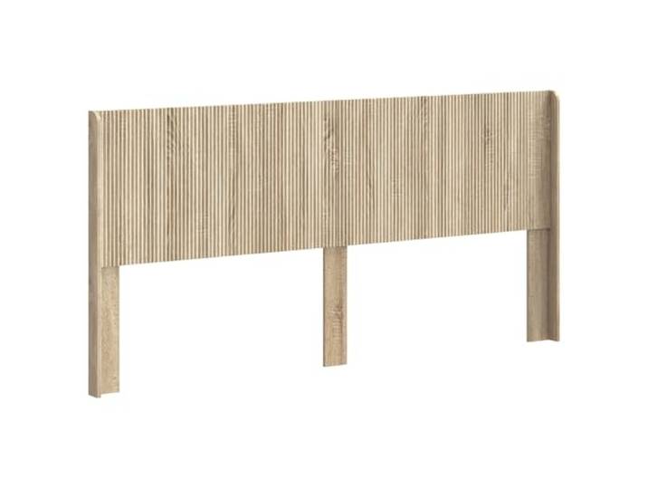 Makastle Kopfteil Sonoma-Eiche Holzwerkstoff 206,5 cm Vertikales Latten-Design