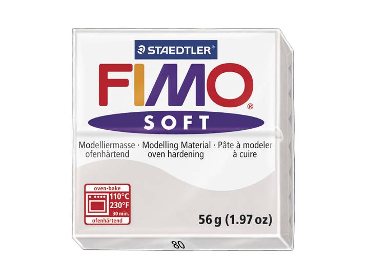 Fimo Soft Modelliermasse Hellgrau 57 g
