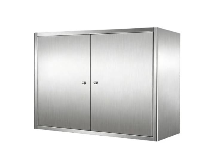 Wandschrank Hängend Modern Edelstahl, 2 Türiger Küchenhängeschrank Wandschrank, 75kg Tragkraft für Waschküche, Badezimmer und Wohnzimmer(90x38x60cm/35x15x24in)
