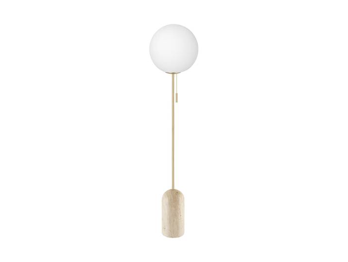 Design Stehlampe „Torrano“ mit Marmorsockel Travertin Globen Lighting