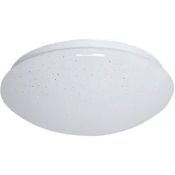 Deckenleuchte LED Schlafzimmerleuchte Sternenhimmel Deckenlampe weiß, Sterneneffekt, 18W 1260lm 3000K, DxH 29x9,5 cm