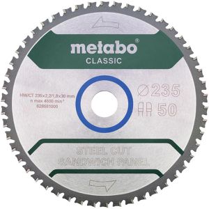 Metabo Kreissägeblatt Steel Cut Classic 628681000, 235 x 30mm, 50 Zähne, für Metall und Stahl
