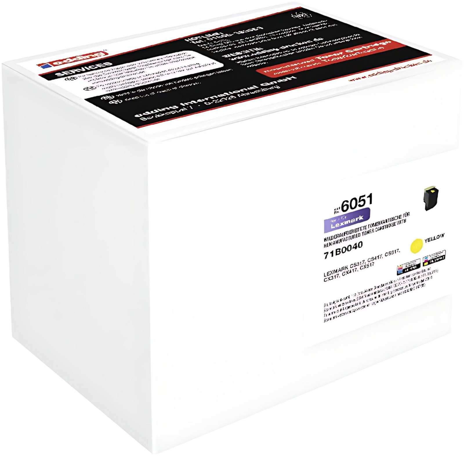Edding EDD-6051 Gele toner compatibel met Lexmark 71B0040/71B20Y0