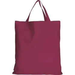 10er Pack Baumwolltasche - 28 Farben | mit zwei kurzen Henkeln | 38x42cm, bordeaux, 10 Stück