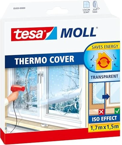 tesa Fensterisolierfolie moll Thermo Cover transparent 1,5 x 1,7 m