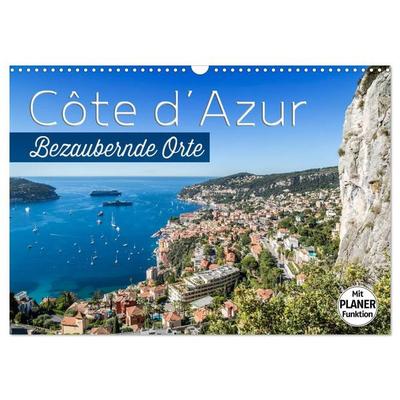 CÔTE D’AZUR Bezaubernde Orte (Wandkalender 2027 DIN A3 quer), CALVENDO Monatskalender