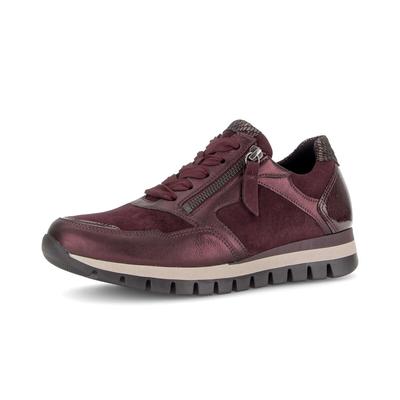 Sneaker GABOR "Sneaker low", Damen, Gr. 40, rot, Schuhe Sneaker