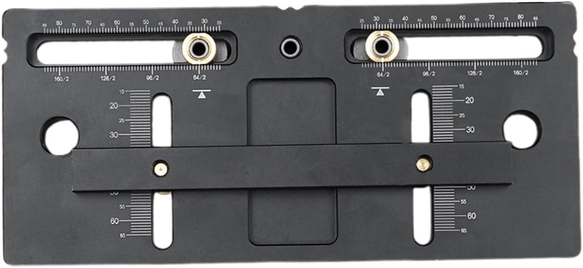 Ladehandvat Jig Zilver - Verstelbare Boorgids voor Meubelinstallatie - 20 x 9 cm
