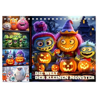 Die Welt der kleinen Monster (Tischkalender 2026 DIN A5 quer), CALVENDO Monatskalender