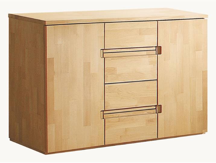 Kommode Genova - Variante 03 - H82xB110xT46 cm - Kernbuche