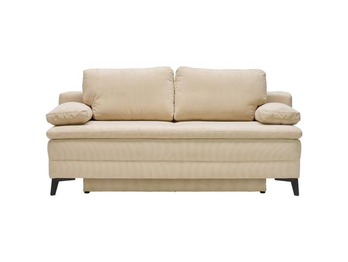 Novel Boxspringsofa, Beige, Metall, 2-Sitzer, Füllung: Schaumstoffflocken, 200x100x108 cm, Stoffauswahl, Rücken echt, Wohnzimmer, Sofas & Couches, Schlafsofas, Schlafsofas mit Bettkasten