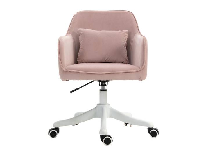 Okwish Drehstuhl 57/70/78-86 cm Pink aus Samtoptik mit Vibrationsmassage, 70x86x57 cm, Büromöbel, Bürostühle, Drehstühle