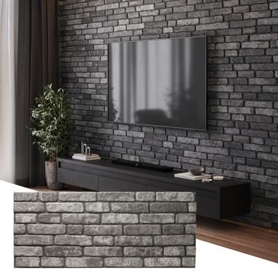 Wall!Supply 0.79 in. x 19.69 in. x 47.24 in. UltraLight Faux Brick HD Printed Jointless Common Plank (4-Pack)