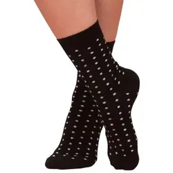 Trofe Bamboo Small Dot Socks Schwarz Gr 39/42 Damen