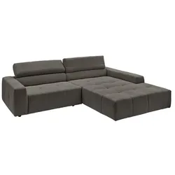 Portobello Ecksofa Hamilton Cord Grau Anthrazit