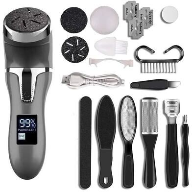 Uplift Essentials Advanced Waterproof Electric Foot File & Callus Remover black One Set