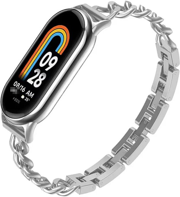 INF Metallarmband kompatibel mit Xiaomi Mi Band 8/9/10 - Elegantes Edelstahl-Armband Silber