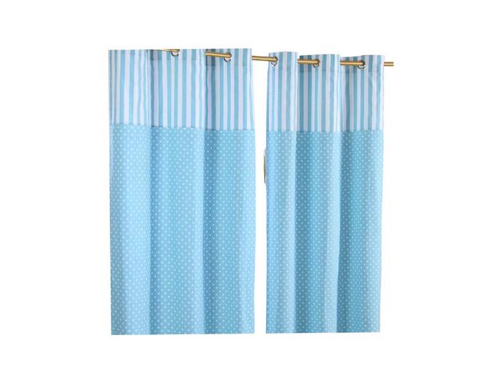 ÖSENVORHANG Polka Dots blickdicht 2er-Set, 117/137 cm
