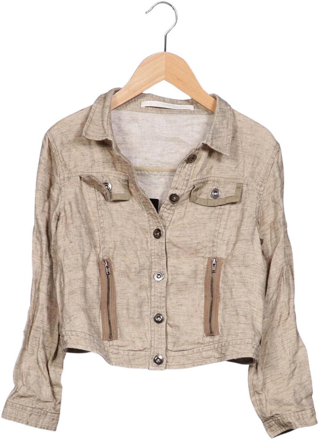 Custommade Damen Jacke, Beige, Gr. EU 36, Leinen - Second Hand