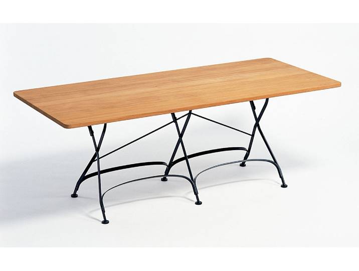 Weishäupl Classic Tisch Teak/Band-und Rundstahl verzinkt