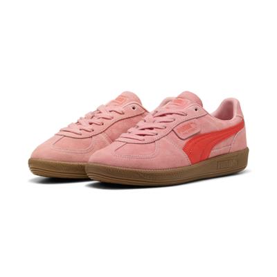 Sneaker PUMA "PALERMO", Damen, Gr. 37, Synthetik, rosa (rosy outlook, gum), Leder, mehrfarbig, Schuhe Sneaker, für Alltag, aus Leder, mit Schnürverschluss