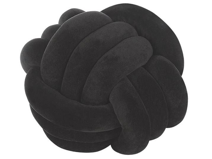 Coussin décoratif en tissu noir 30x30cm