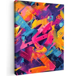LEINWANDBILD Abstrakt - Formen - Farbenfroh Room Decor 30x40 cm