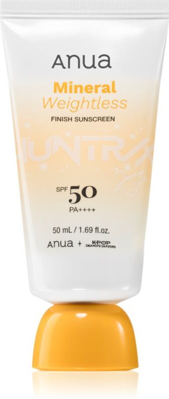 Anua K-Pop Demon Hunters Mineral Weightless Finish Sunscreen crème légère protectrice visage SPF 50 50 ml