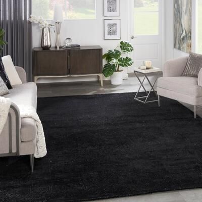 Michael Amini Abstract Linear Shimmer Area Rug