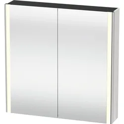 Duravit XSquare Spiegelschrank mit LED- Beleuchtung, 800x800x155mm, XS7112085850000, Farbe: Weiß Hochglanz Lack