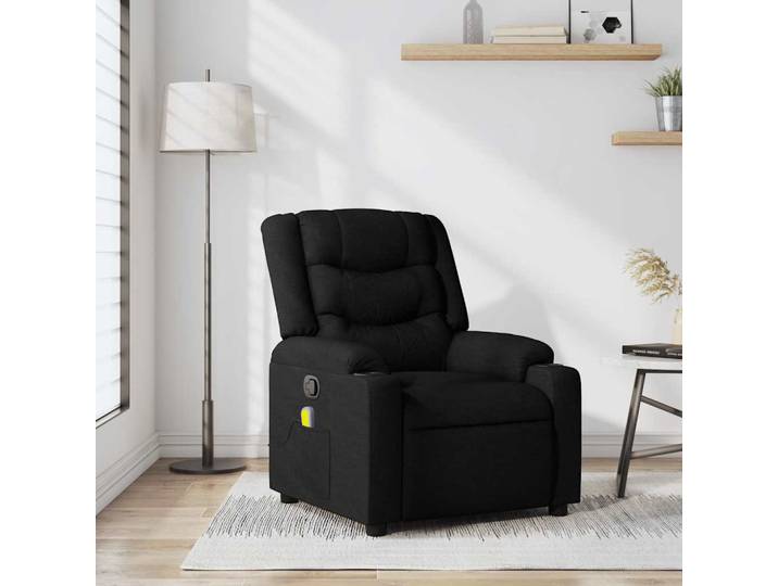 vidaXL Massage-Relaxsessel, schwarzer Stoff