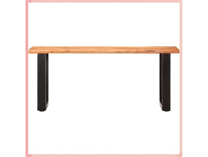 Banc au bord du acier - Bois d'acacia - Salon - Entrée - Naturel - 110 cm