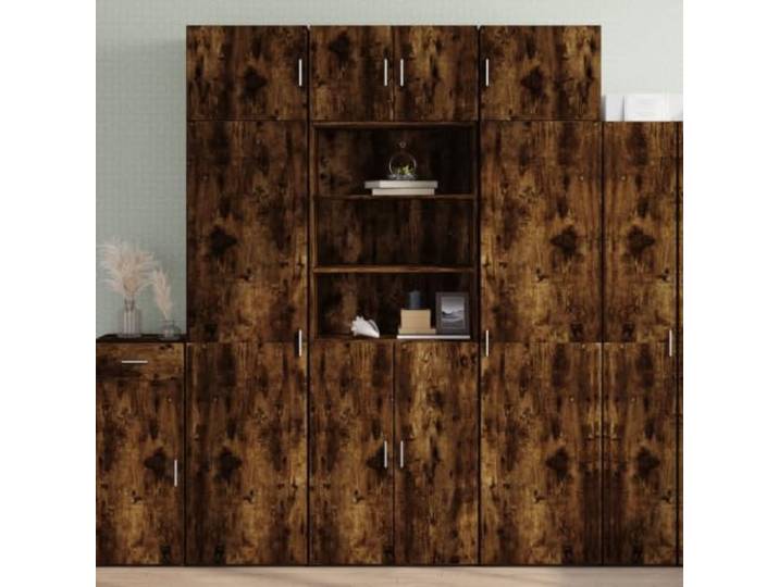 Helloshop26 Buffet Bahut Kommode Schrank Aufbewahrungsschrank Organizer Küche Wohnzimmer Wohnzimmer hoch 70 x 42,5 x 185 cm Holz Braun 02_0033558