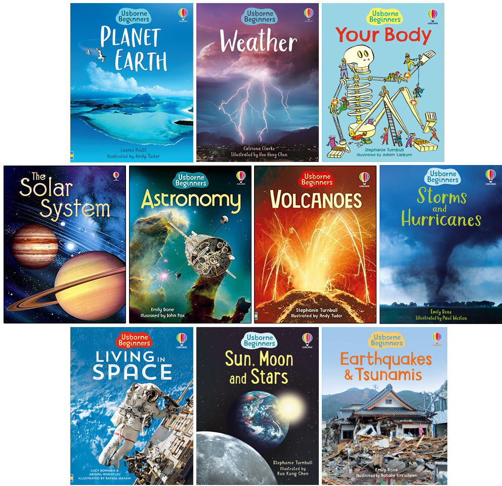 Usborne Beginners Science 10 Book Collection Earthquakes & Tsunamis - Ages 5-7 - Paperback