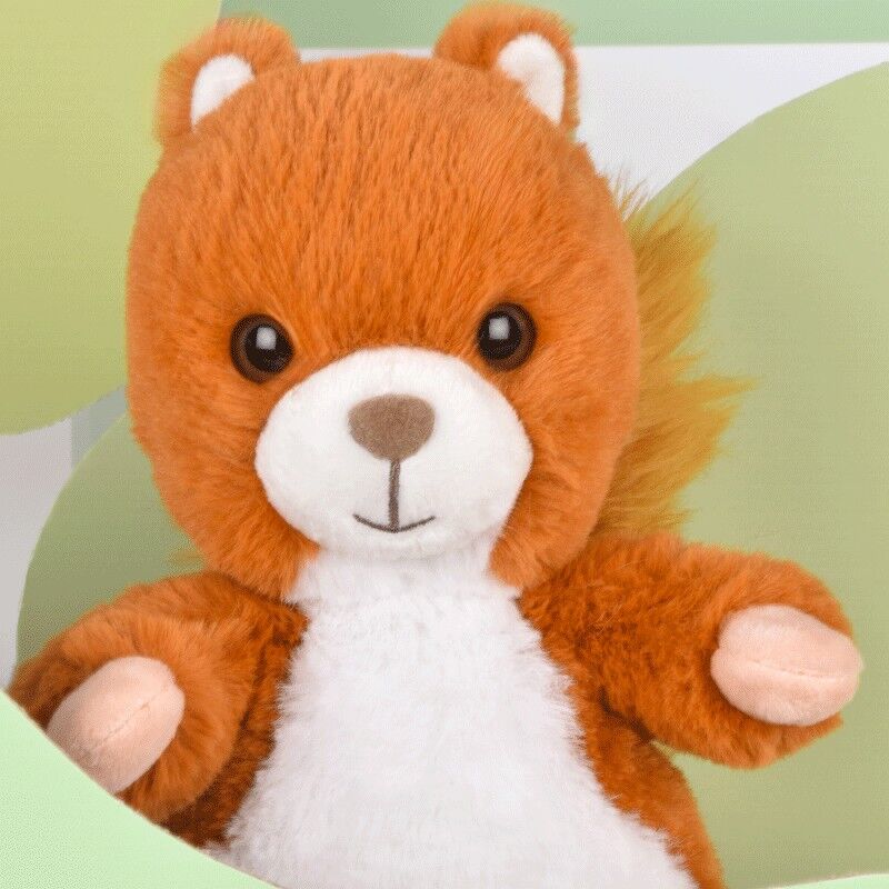 Peluche Ecureuil marron roux 20 cm : Les Doux Stretch - Histoire d'Ours