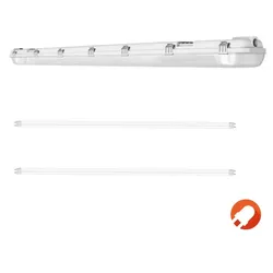 120cm Osram/Ledvance LED Feuchtraumleuchte 4000K universalweißes Licht  inkl. 2x Osram LED Kunststoff Röhren 15W wie 36W