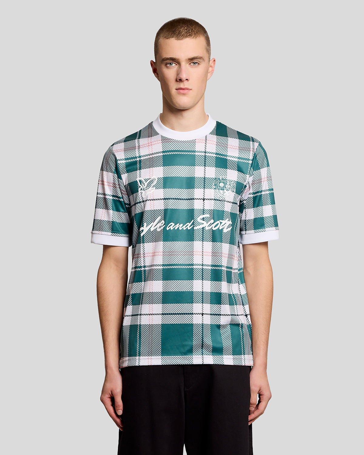 Sportliches Tartan-Karo Fußballshirt