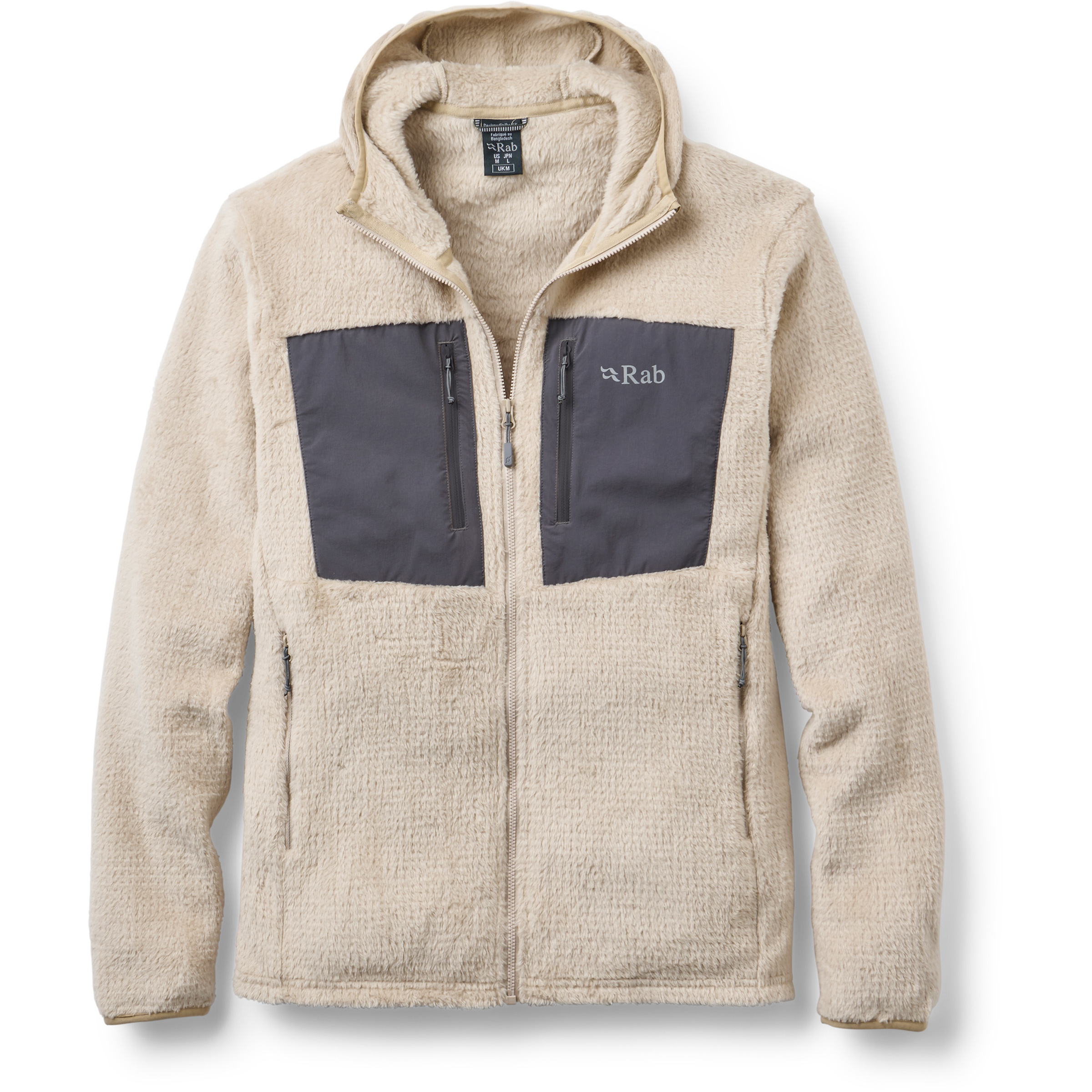 Rab Granitic Hoody Herren Fleecejacke beige Größe S Trekking Schnell trocknend