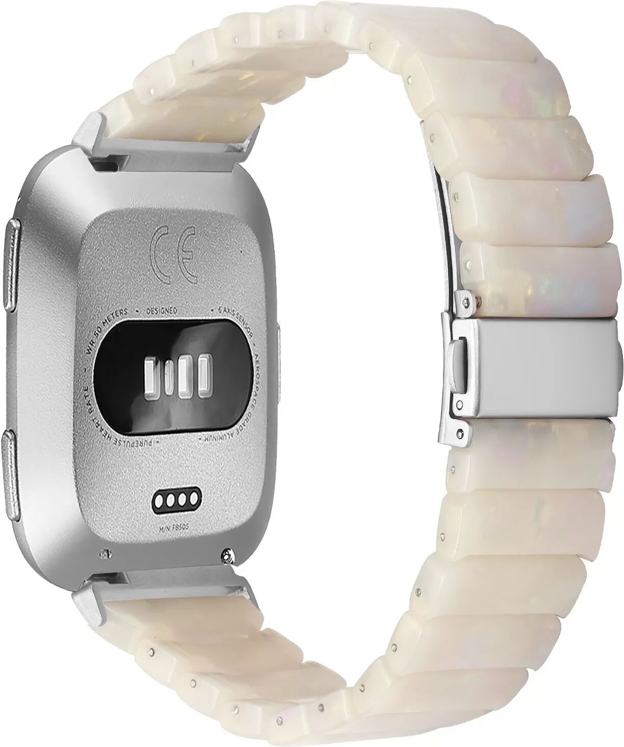 INF Resin Uhrenarmband kompatibel mit Fitbit Versa/Versa Lite/Versa 2 – Weiß, Wasserdicht Weiß