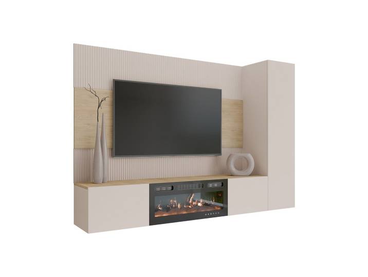 WOHNWAND Deromi VI mit Kamin