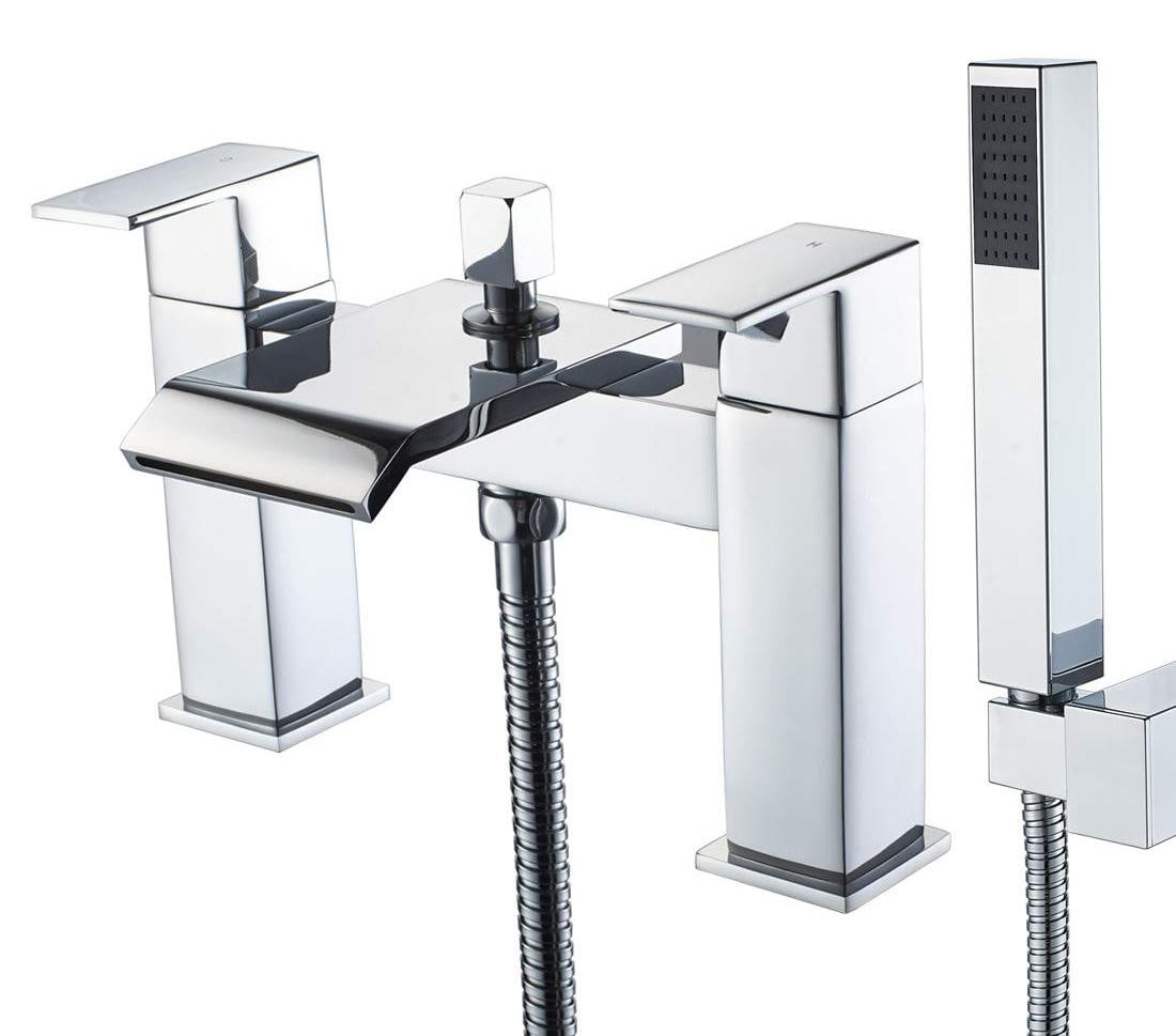 Dripio 4-delige watervalmengkraan met handdouche, chroom