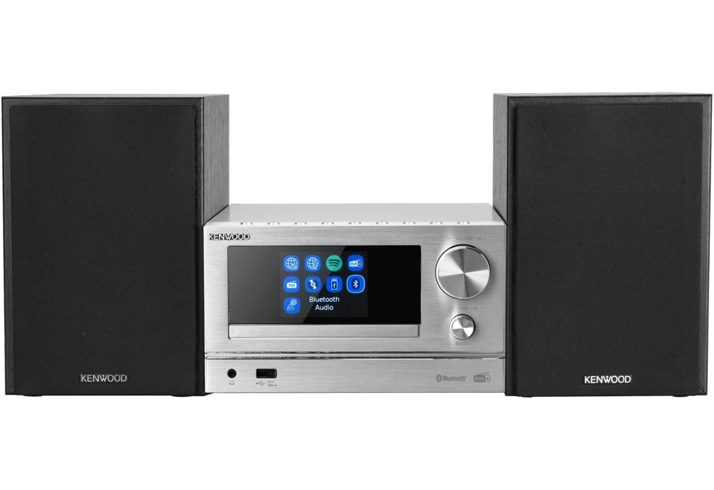Kenwood M-7000S-S Home-Audio-Minisystem DAB+, FM 30 W Bluetooth (Silber)