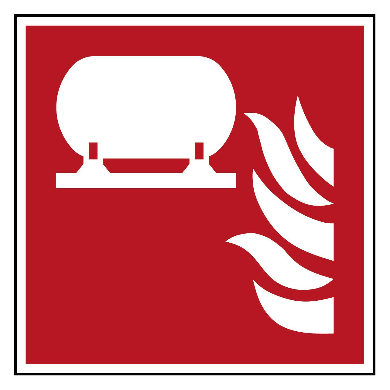 Brady ISO-Sicherheitsschild - Fest installierte Feuerlöschanlage (F/F012/NT-PP-148X148/1-B)