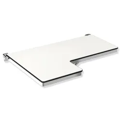 Hewi System 900 Duschklappsitz 900.51.20940 842 x 538 mm, rechts, L-förmig, poliert