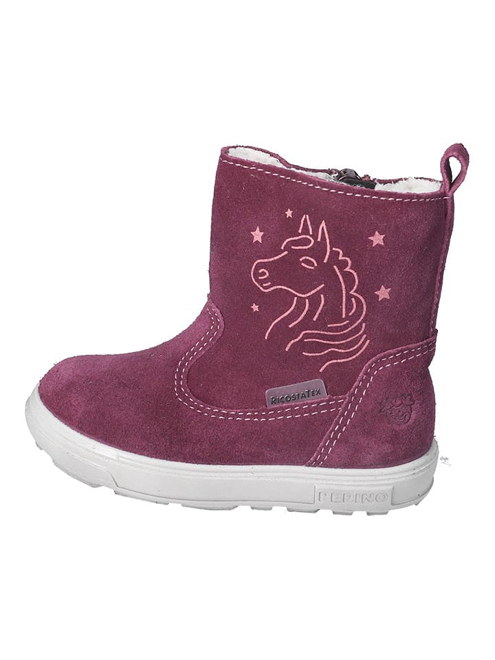 PEPINO Leder-Winterstiefel "Cosa S" in Pflaume - 25