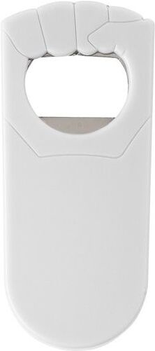 Décapsuleur en plastique personnalisé publicitaire Tay métal plastique blanc