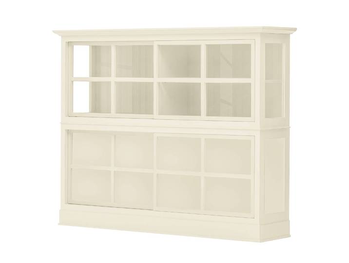 Buffet haut 191 x 152 x 49cm Blanc/Pin blanc verni