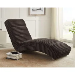 SalesFever »Sento« Chaiselongue Cordstoff schwarz